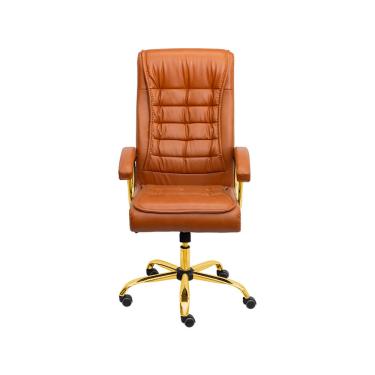 Imagem de Cadeira Escritorio Oslo - Caramelo | Dourado