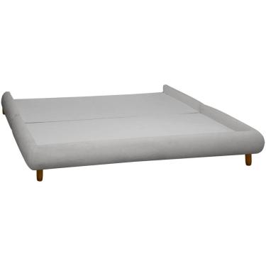 Imagem de Base Cama Box Quarto de Casal 153cm Orgânica Napoli Bouclê