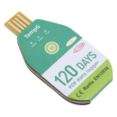Imagem de Sanpyl Digital PDF USB Temperature Data Logger, Gravador de Temperatura Descartável Com 18000 Pontos, IP67 à Prova de água, para Transporte de Cadeia de Frio Congelada (120 dias)