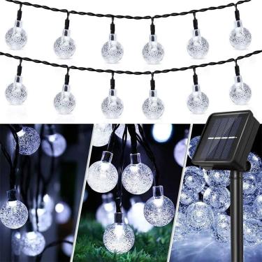 Imagem de Corda Luz Natal LED Color 30 Bolas Cristal 6,5M Fio Verde