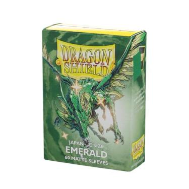 Imagem de Dragon Shield | Mangas foscas tamanho japonês | 60 CT - Mangas TCG premium lisas e resistentes - Compatível com Yu-Gi-Oh, Naruto, Cardfight e Vanguard | Esmeralda