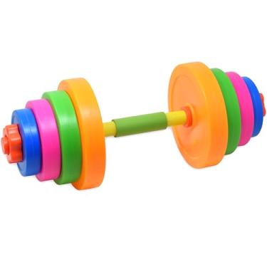 Imagem de Kiddie Play Conjunto de halteres para crianças | Equipamento de exercício infantil para academia infantil | Brinquedo de treino ajustável