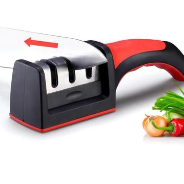 Imagem de Afiador E Amolador De Facas E Tesouras 3 Pedras Utilidades - Home Good