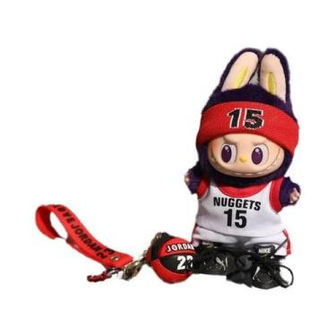 Imagem de 17cm Mini Labubu Roupas De Jogador De Basquete Acessórios De Roupa Bon