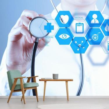Imagem de Papel de Parede Medicina Clínica Médico Sala Adesivo - 432pcm - Allodi