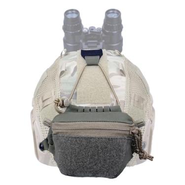 Imagem de JX Tacfancier Bolsa de bateria tática NVG montada no capacete, bolsa de contrapeso, retenção de equilíbrio GP para capacete Fast MK1 PJ Airsoft