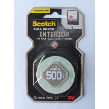 Imagem de Fita 3M dupla face fixa forte espuma 500g 12mmx1.5M