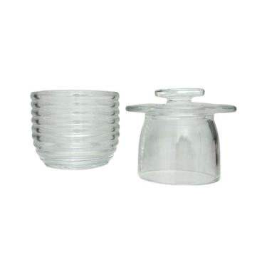 Imagem de Manteigueira Francesa de Vidro Colmeia 150g Lyor Mesa Posta