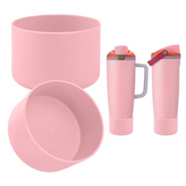 Imagem de BKBY 2 peças de bota de silicone compatível com Owala 850 g e 1,134 g FreeSip Sway garrafas e copos, capa protetora antiderrapante para copo Freesip Sway (Sugar High)