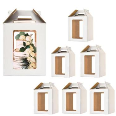 Imagem de Caixa de bolo Hzzycaxli, pacote com 6 bolos Tier Cakes com janelas 30x