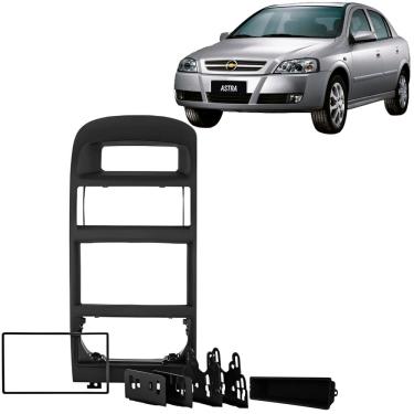 Imagem de Moldura 1 Din e 2 Din Astra Ar Digital 1998 à 2012 Preta Painel Rádio Som Novum Ap-Epx 392 Mp5