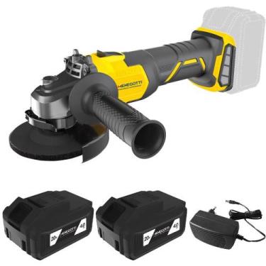 Imagem de Esmerilhadeira Angular com 2 Baterias 20V e Carregador MENEGOTTI, Bivo