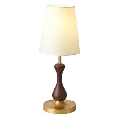 Imagem de Lâmpada De Mesa LED Criativa Retro Contemporânea De Madeira Sólida Adequada Para Sala De Estar, Estúdio, Villa, Iluminação De Decoração De Quarto De Hotel (Estilo 22)