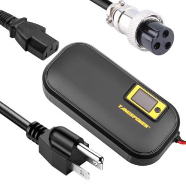 Imagem de Carregador de bateria 48V, saída 54,6V 12A, carregador inteligente para bateria de íon de lítio 13S 48V, alta potência (plugue de aviação circular, 16 mm)
