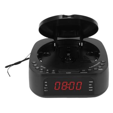 Imagem de Fockety CD Player Alarm Clock, USB Dimmable Display Desktop CD Player Portátil Com Radio Radio Radio Rádio Remoto Bluetooth Mp3 Player Dual Alarerk Timer para Sono para Quarto (Plugue nos EUA)