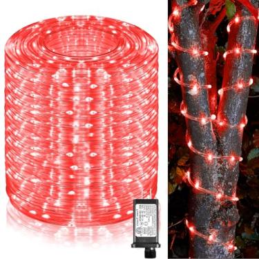 Imagem de XmasBokeh Luzes de corda para exterior, 164 m, 500 luzes de LED à prova d'água, 8 modos de plugue de luzes de tubo transparente para interior quarto, jardim, pátio, árvore, fundo de piscina, decoração