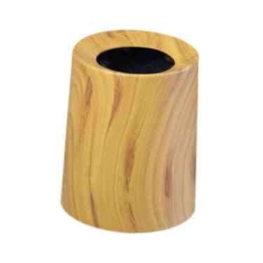 Imagem de Fenteer Lixeira com tampa aberta, versátil, nórdica, para quarto, banheiro, lavabo, lavanderia, pátio, Cor de Madeira
