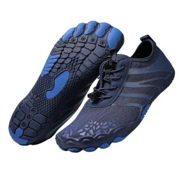 Imagem de Tênis Hike Barefoot feminino e masculino, sapatos aquáticos profissionais, sapatos de caminhada descalço, bico largo, antiderrapante, respirável, B - azul, 34/35 BR