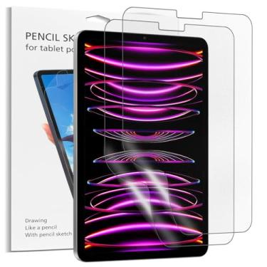 Imagem de Jngnpn Pacote com 2 protetores de tela Paperfeel para iPad Pro de 12,9 polegadas (2022/2021/2020/2018), filme PET fosco para iPad Pro 12,9 polegadas 6ª/5ª/4ª geração, antirreflexo, escreva e desenhe