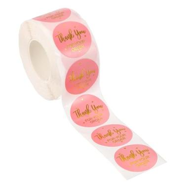 Imagem de PATIKIL 500 adesivos de agradecimento, etiquetas autoadesivas redondas de 2,5 cm, rolo pequeno de adesivos de agradecimento para caixa de selagem de pequenas empresas, obrigado pelo seu pedido Estilo4