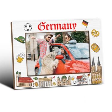 Imagem de Molduras para fotos de viagem na Alemanha, lembranças da Alemanha, moldura de mesa para férias de lua de mel, casamento, férias em família, noivado, decoração de mesa de sala de estar, escritório em