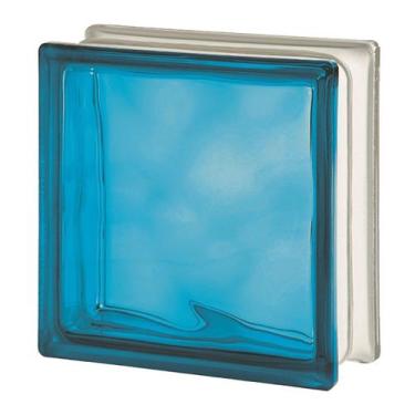 Imagem de Tijolo de Vidro 19 x 19 x 8 CM Azul Translúcido 06 Unidades Tradestar