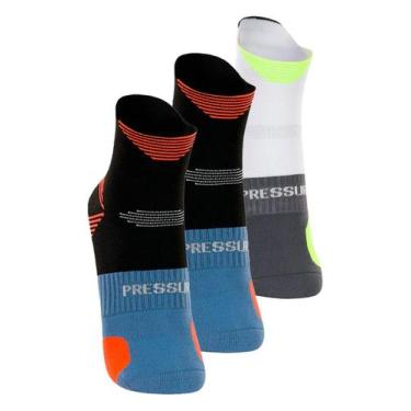 Imagem de Kit com 3 Pares de Meias Performance Running Lupo 15424-001 Colorido, 
