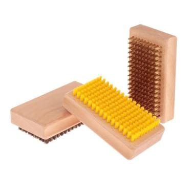 Imagem de Generic 3 peças de escova de cera para snowboard, nylon/latão/crina de cavalo, acessórios de limpeza, escovas de cera para esqui, eficientes, essenciais e