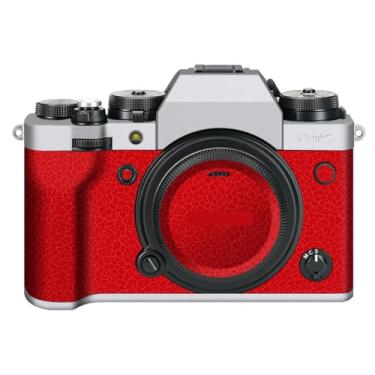 Imagem de X-T4 Adesivo de capa de câmera para FujiFilm X-T4 protetor de câmera película protetora anti-arranhões decoração XT4 (transparente + couro vermelho)