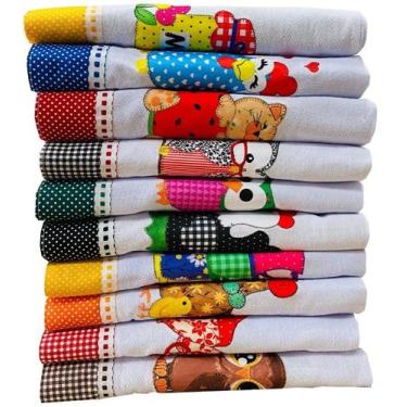 Imagem de Pano De Prato Bordado Atacado Patchwork Kit Com 5 Peças - Rubber Store