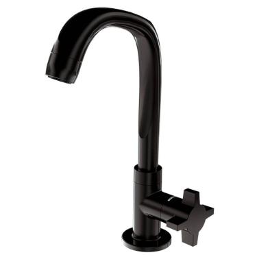 Imagem de Torneira Para Lavatório Bica Alta Fitt Cross 1195 F64 Preta - 7110057 - Lorenzetti