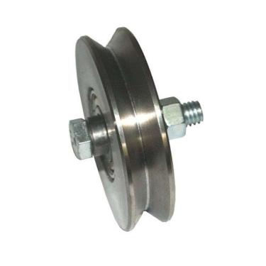 Imagem de Roldana Ferro Maciça 50mm (2) Cantoneira C- Parafuso - Uso Em Portões