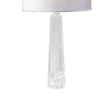 Imagem de Base para Abajur em Vidro Classic Bella Iluminação Transparente/Cromado