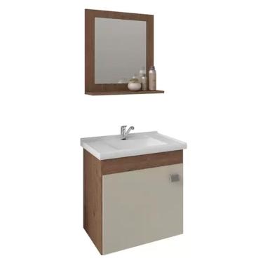 Imagem de Gabinete Armário de Banheiro com Pia Cuba Espelho Ana Mgm