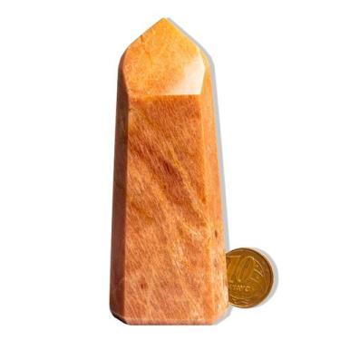 Imagem de Ponta Amazonita Rosa Pedra Natural 9 a 10cm 150 a 200g Tipo B - Crista