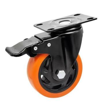 Imagem de 2 Rodizio giratório 3 pol. com freio rolamento Master Roll