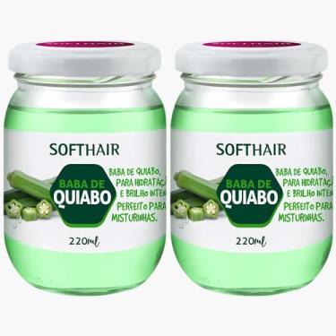 Imagem de Kit 2 Baba De Quiabo Soft Hair Hidratação Brilho Capilar Natural Vegan