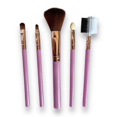 Imagem de Kit De 5 Pincéis Maquiagem Macrilan Trend Diversas Cores