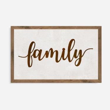 Imagem de Quadro Rústico Family - Artesanato em Madeira Pinus - Arks Presentes