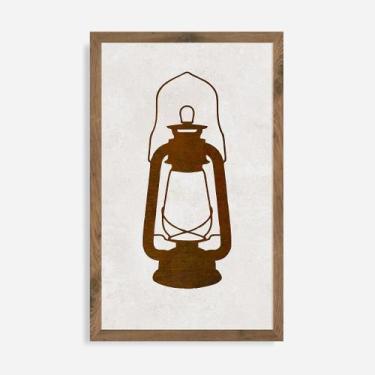 Imagem de Quadro Rústico Candeia - Artesanato em Madeira - Arks Presentes