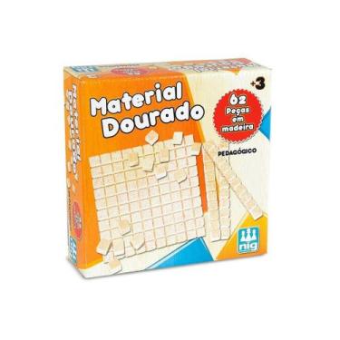 Imagem de Material Dourado para Ensino - 62 Peças - Nig Brinquedos