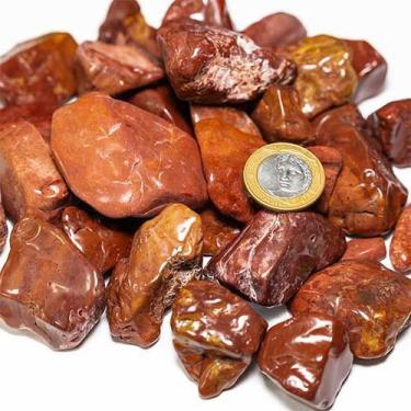 Imagem de Pedra Natural Jaspe Africano Rolado GG 1kg - 40 a 55mm Tipo A - Crista