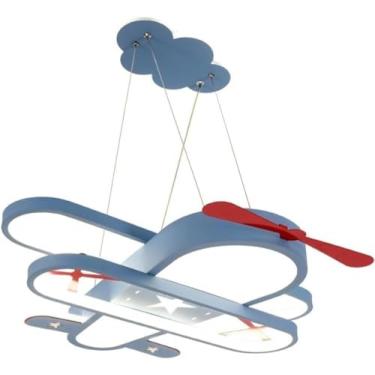 Imagem de Lustre de Avião Nordic Moderno Regulável LED Luz Pendente de Teto Desenho Animado Avião Rosa Lustre Para Quarto de Meninas Grande Lustre Infantil Para Quarto de Meninos Crianças Azul Berçári