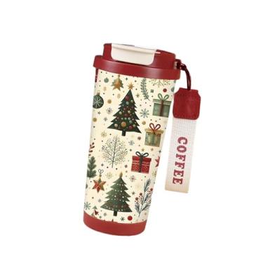 Imagem de Baoblaze Caneca térmica de café de Natal com recipiente para bebidas, mantém quente ou frio, copo térmico de aço inoxidável de 530 ml para presentes de verão, Style a