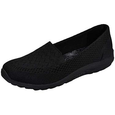 Imagem de Skechers Women's Reggae Fest Willows Flat, Black, 7.5 W US