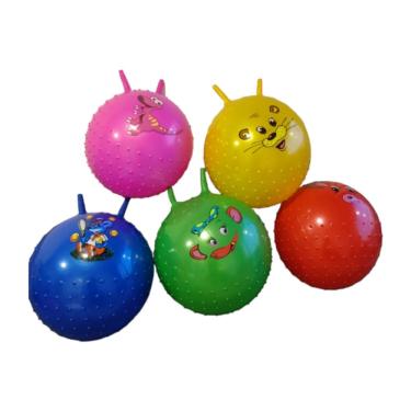 Imagem de Borracha de bola de salto para crianças com 2 garras rosa 50cm