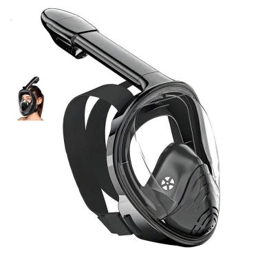 Imagem de Mascara de Mergulho Full Face Snorkel Anti Embaçamento Suporte para Camera Diversao Mergulhador Praia Piscina Lazer