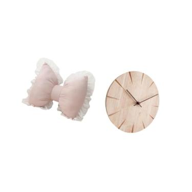 Imagem de Fenteer Almofada de Arco de Fazenda Moderna para Sofá E Relógio de Parede de Madeira Maciça, Presente Decorativo Criativo E Confortável para Escritório, Sala