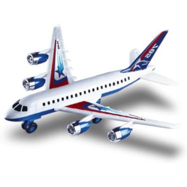 Imagem de Avião de Brinquedo Aerobus Concept, Metal, Infantil, Certificado INMETRO, para Crianças Acima de 3 Anos (Azul)