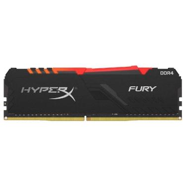 Imagem de Memória RAM HyperX Fury RGB 16GB (1x16GB) DDR4 3000MHz, CL15, 1.2V XMP, Infrared Sync, Preto, HX430C15FB3A/16